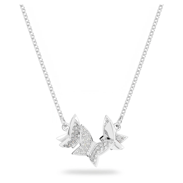 Swarovski Lilia Necklace Butterfly - White - Rhodium Plated 5636421