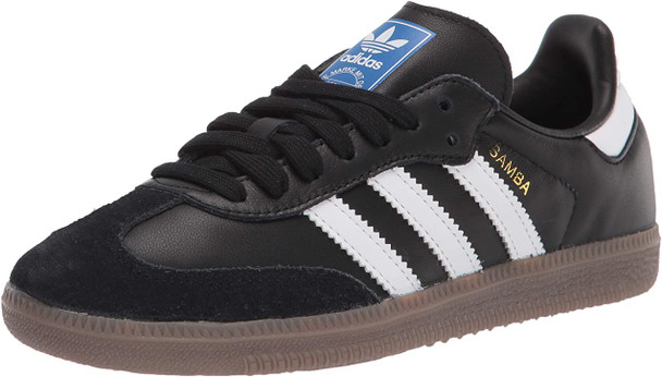 adidas Originals Mens Samba OG Sneakers - Black/White/Gum - 9