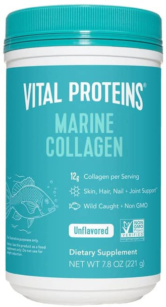 Vital Proteins Marine Collagen Peptides Powder Supplement - 7.8 oz Canister - 2 Pack VITAL-7.8-2PK
