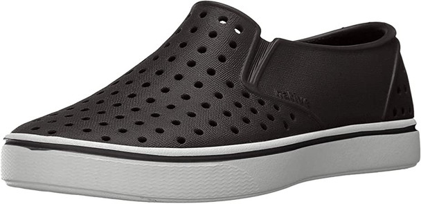 Native Miles Child Kids/Junior Shoes - Jiffy Black/Shell White - J4 12104600-1105-J4
