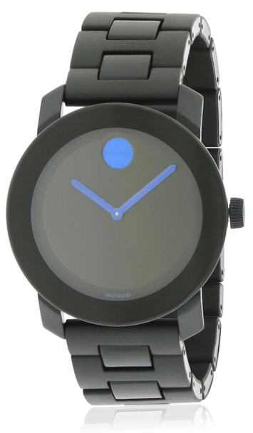 Movado Bold Large Black Mens Watch 3600099