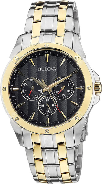 Bulova Mens Sport Analog Display Two-Tone Watch 98C120
