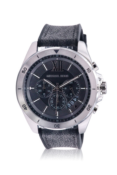 Michael Kors Brecken Chronograph Black PVC Mens Watch MK8850
