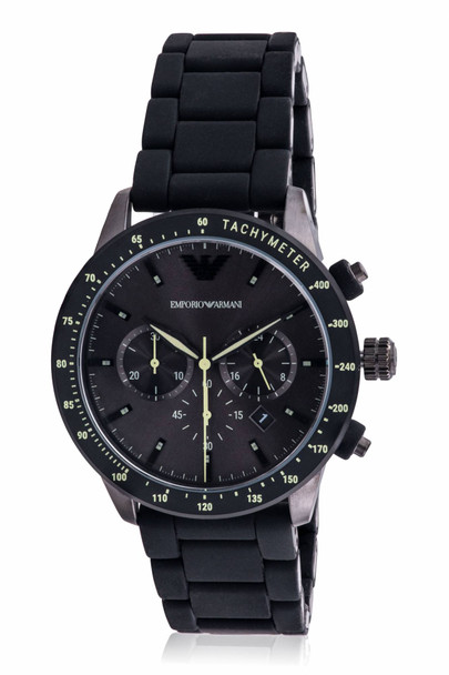 Emporio Armani Silicone Chronograph Mens Watch AR11410 - Jacob