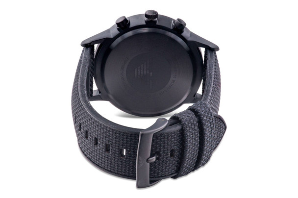 Emporio Armani Fabric Silicone Chronograph Mens Watch AR11457