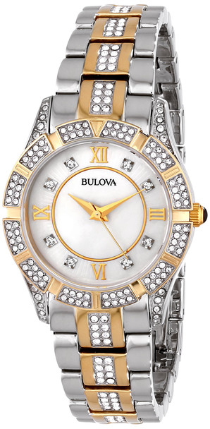 Bulova Crystal Two-Tone Ladies Watch 98L135