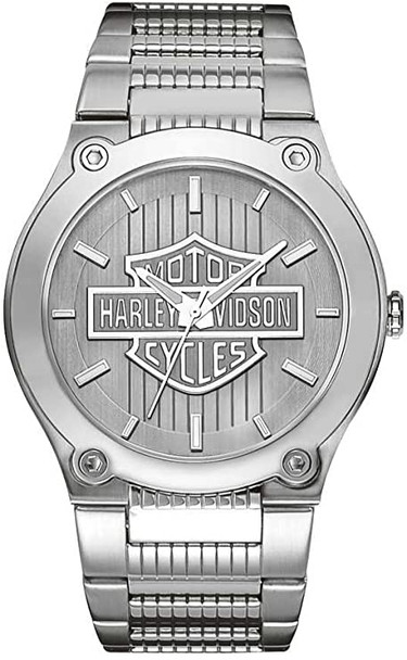Harley-Davidson Silver Stainless Steel Mens Watch 76A134