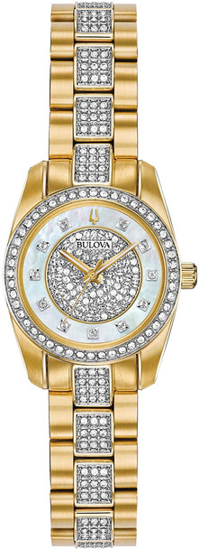 Bulova Crystal Accent Gold-Tone Ladies Watch 98L241