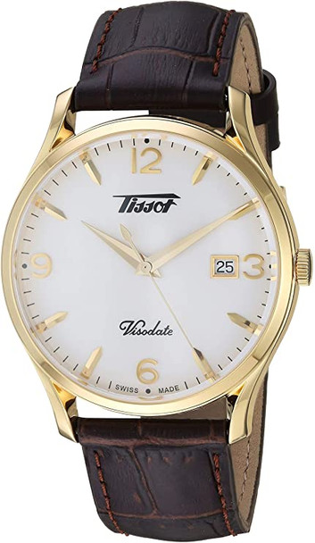 Tissot  Visodate Brown Leather Mens Watch T1184103627700