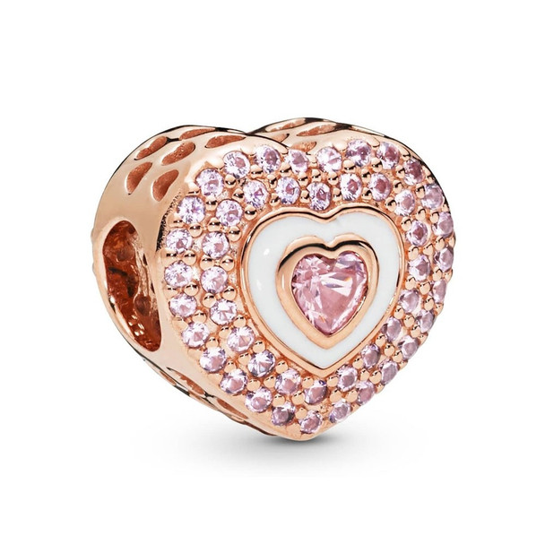 PANDORA Hearts on Hearts PANDORA Rose Charm - 788097NPR