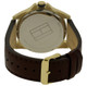 Tommy Hilfiger Gold-Tone Leather Chronograph Mens Watch 1791003