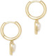 Kendra Scott Ari Heart Huggie Earrings - Gold Iridescent Drusy 4217710117