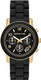 Michael Kors Runway Chronograph Black Silicone Ladies Watch MK7385