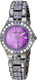 Armitron Purple Crystal Accented Gunmetal Bracelet Ladies Watch 75-3689VMDG