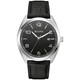 Bulova Classic Stainless Steel Black Leather Mens Watch 96B453
