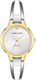 Anne Klein Two-Tone Silver and Gold Open Bangle Diamond Accent Ladies Watch AK/2627SVTT