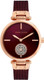 Anne Klein Rose Gold-Tone and Burgundy Mesh Ladies Watch AK-3000RGBY AK/3000RGBY