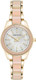 Anne Klein Gold-Tone Coin Edge Iridescent Resin Link Bracelet Ladies Watch AK/3212IRGB