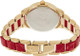 Anne Klein Gold-Tone Red Mother-of-Pearl Solar Powered Resin Bracelet Ladies Watch AK/3610GPRD