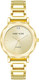 Anne Klein Gold-Tone Faceted Crystal Champagne Sunray Ladies Watch AK-3966CHGB AK/3966CHGB