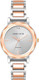 Anne Klein Two-Tone Silver and Rose Gold Facetted Crystal Diamond Accent Ladies Watch AK/3967SVRT