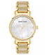 Anne Klein Crystal Bezel and Bracelet White Mother-of-Pearl Ladies Watch AK-4004MPGB AK/4004MPGB