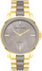 Anne Klein Gold-Tone Taupe Ceramic Link Bracelet Diamond Accent Ladies Watch AK/4120TPGB