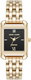 Anne Klein Gold-Tone Black Dial Square Diamond Accent Ladies Watch AK/5060BKGB