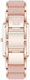 Anne Klein Rose Gold-Tone Rectangular Pink Mother-of-Pearl Silicone Ladies Watch AK/5278RGBH