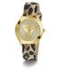 Guess Iconic Animal Leopard Leather Gold Tone Ladies Watch GW0745L2
