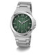 Guess Roman Numeral Green Dial Silver Tone Mens Watch GW0789G1