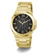 Guess Roman Numeral Black Dial Gold Tone Mens Watch GW0789G2