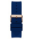 Guess Tire Detail Blue Silicone Rose Gold Tone Mens Watch GW0805G3