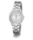 Guess Crystal Bezel Textured Silver Tone Ladies Watch GW0877L1