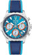 Bulova E1 Team Miami Marine Star Blue Leather and Silicone Mens Watch 96B460