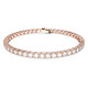Swarovski Matrix Tennis Bracelet - Round Cut - White - Rose Gold-tone Plated - Medium 5657659