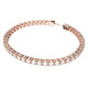 Swarovski Matrix Tennis Bracelet - Round Cut - White - Rose Gold-tone Plated - Large 5657661