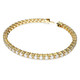 Swarovski Matrix Tennis Bracelet - Round Cut - White - Gold-tone Plated - Large 5657662