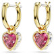 Swarovski Chroma Drop Earrings - Heart - Red - Gold-tone Plated 5684760