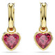 Swarovski Chroma Drop Earrings - Heart - Red - Gold-tone Plated 5684760