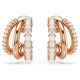 Swarovski Hyperbola Hoop Earrings - Mixed Cuts - Mini - White - Rose Gold-tone Plated 5698702