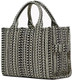Marc Jacobs The Monogram Leather Mini Tote Bag - Black/White 2S3HTT001H03-005
