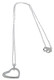 Sterling Silver Open Heart Pendant with Chain - JP1805