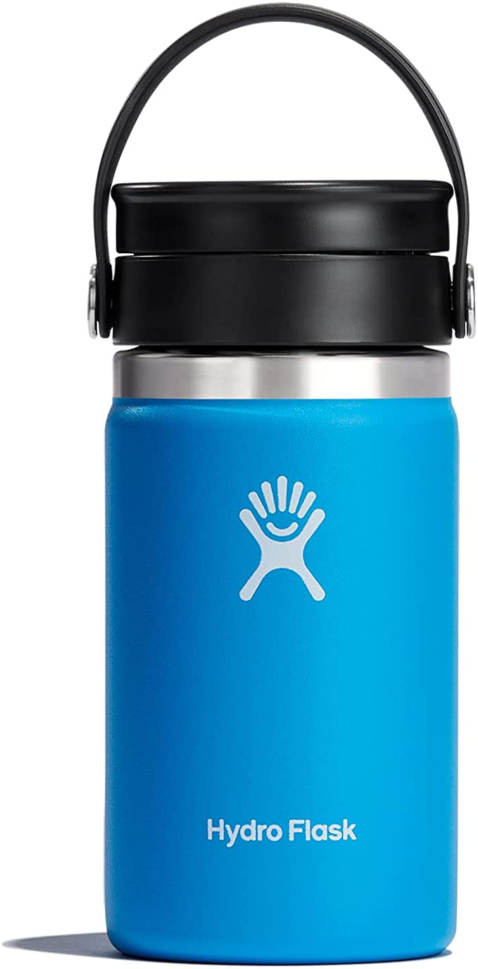  Hydro Flask 12 oz Travel Coffee Mug - Stainless Steel & Vacuum  Insulated - Press-In Lid - Pacific : Home & Kitchen