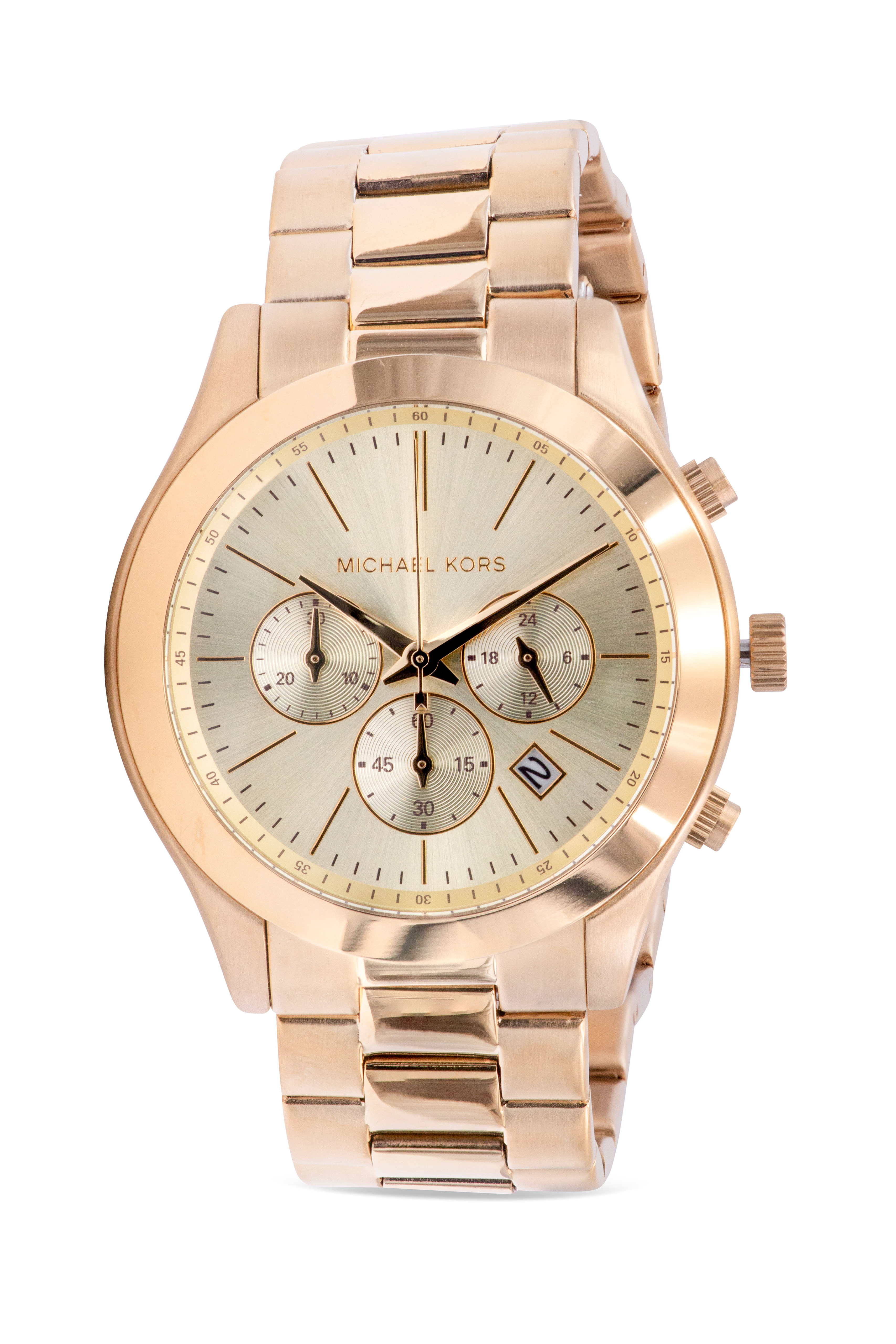 Michael Kors Slim Runway Chronograph Gold-Tone Mens Watch MK8909