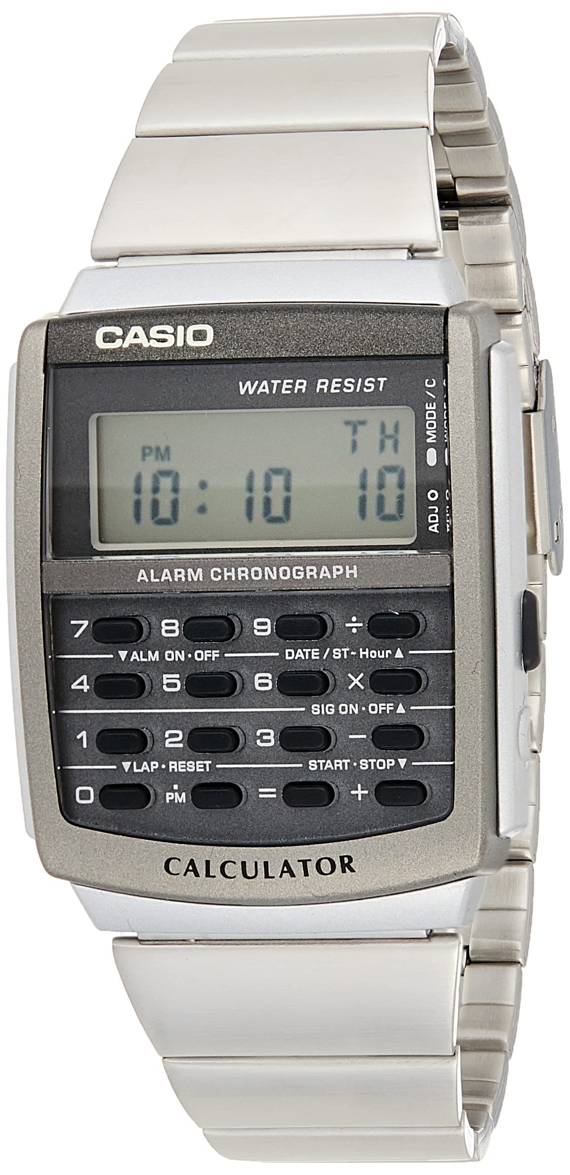 casio calculator watch water resistant