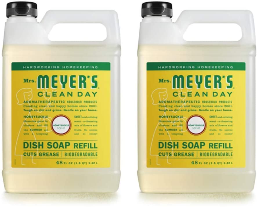 Mrs. Meyer's Clean Day Liquid Dish Soap Refill, Honeysuckle Scent