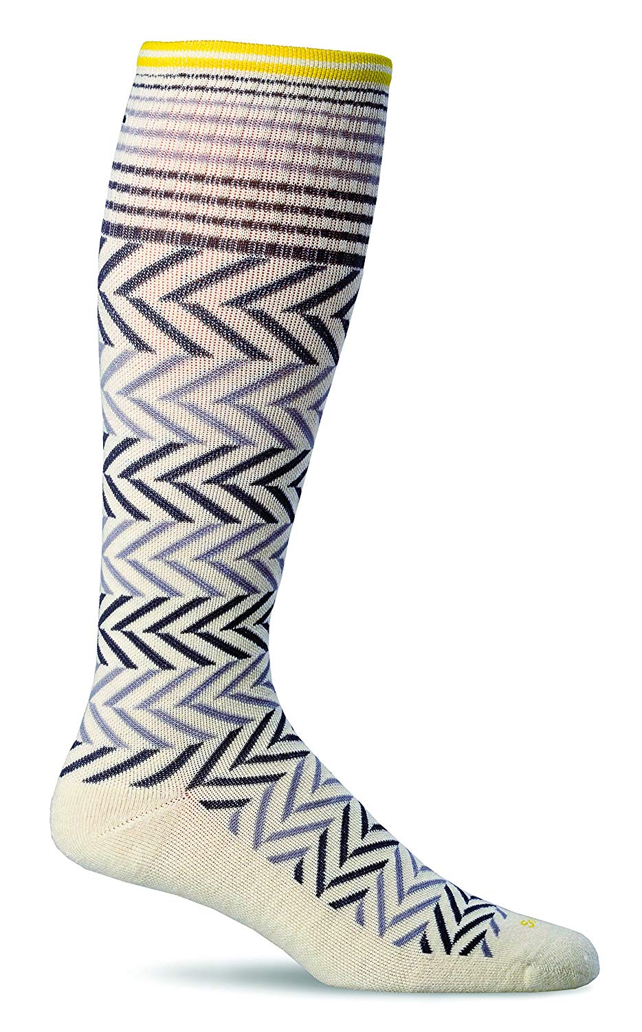 Sockwell Womens Chevron Graduated Compression Socks - Natural -  Small/Medium SW7W-015-NATURAL-S-M - Jacob Time Inc