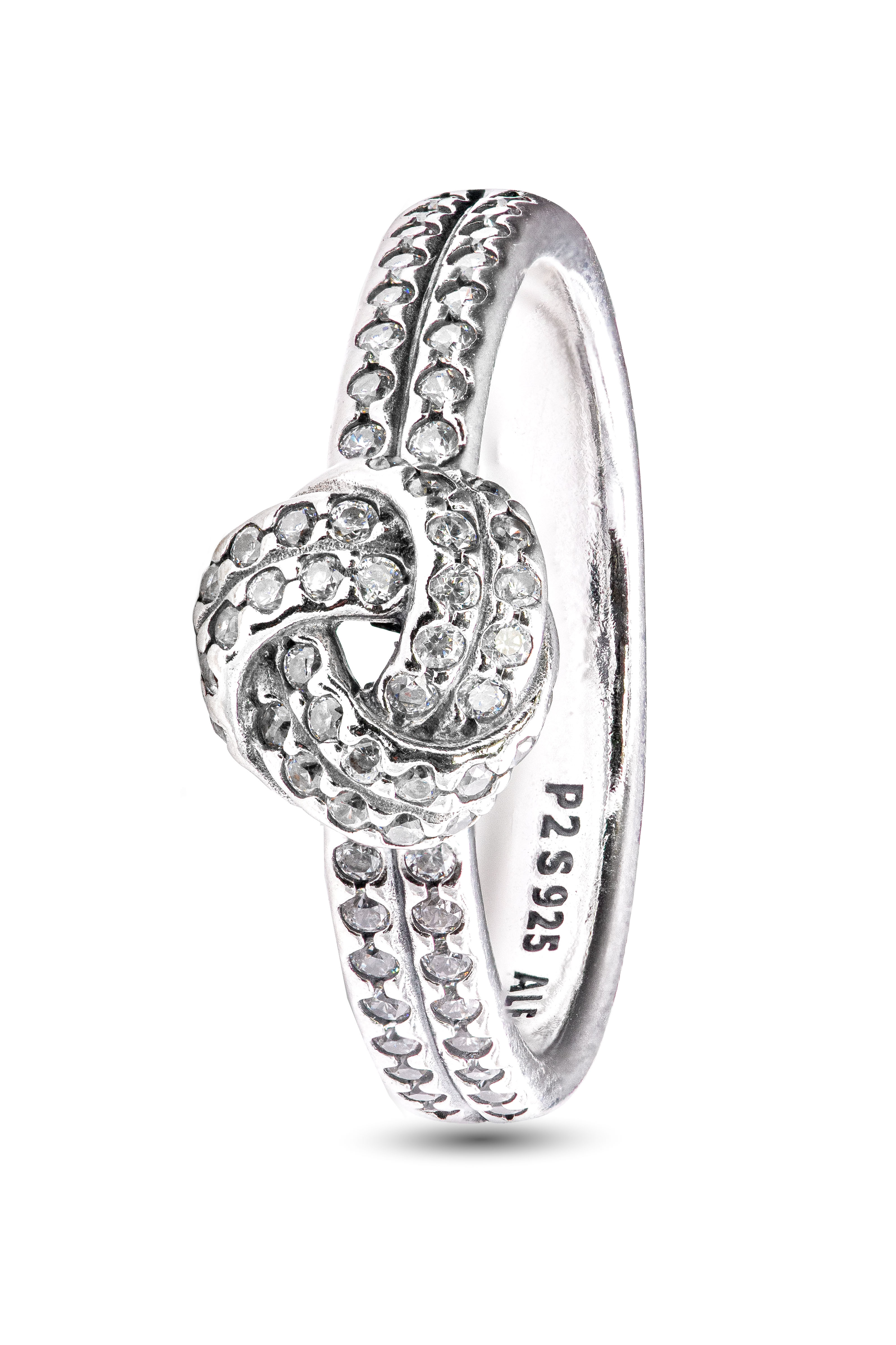 Sparkling love knot ring on sale pandora