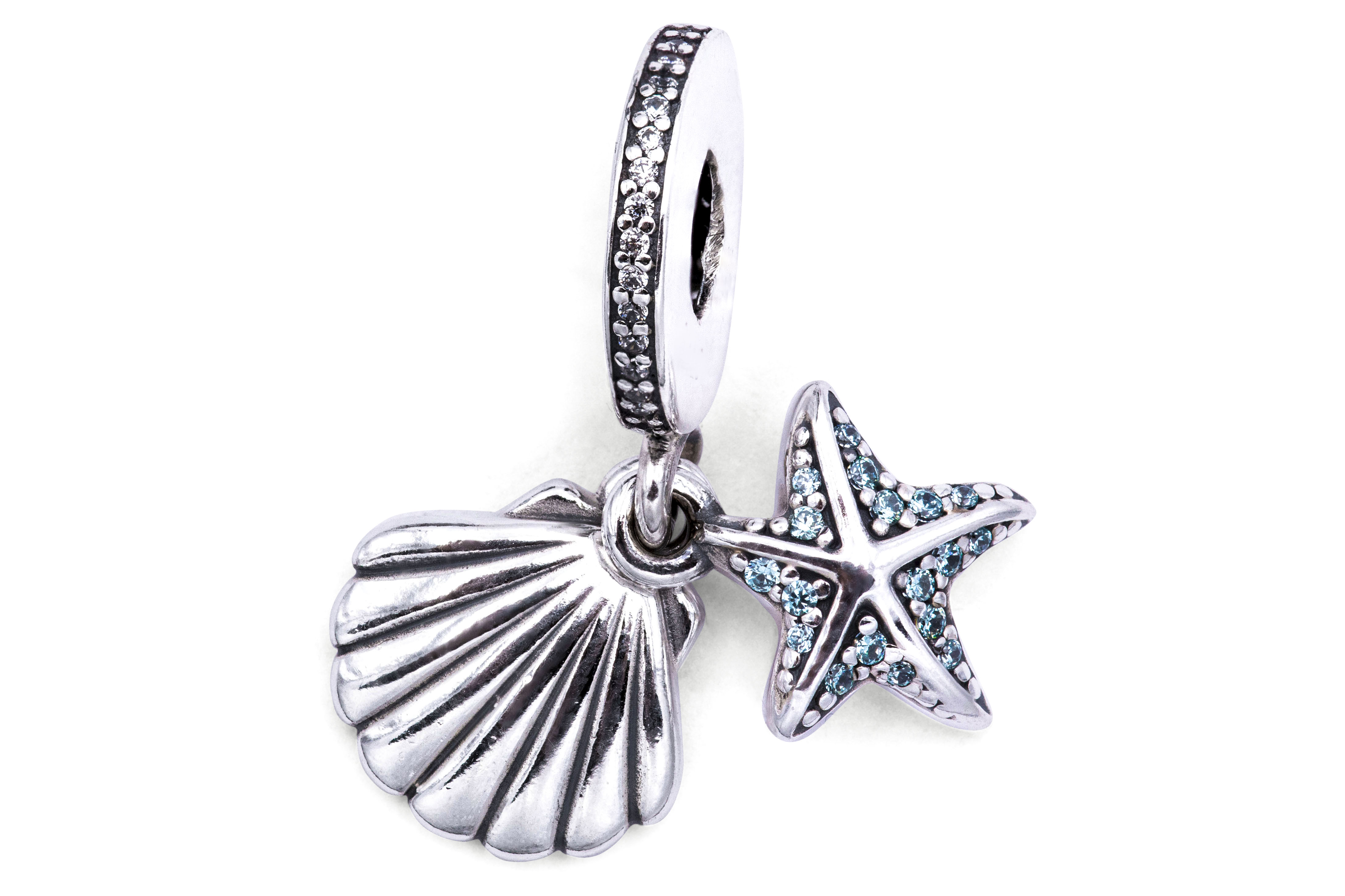 Pandora Tropical Starfish & Sea Shell Pendant Charm - 792076CZF